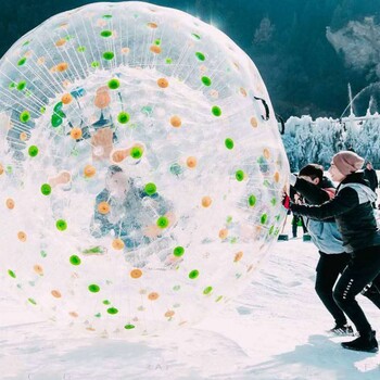 雪地悠波球雪地滚筒冬季戏雪乐园游乐设备好玩互动性强