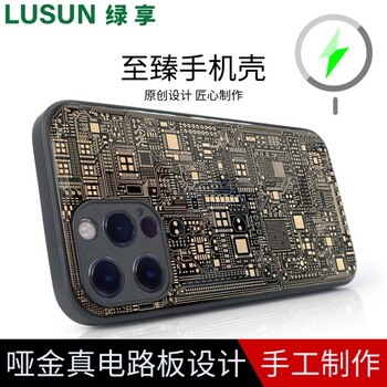 绿享LUSUN带磁吸真电路板手机壳适用苹果手机手工制作