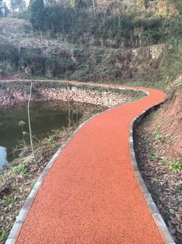 台州景区彩色透水地坪施工案例仙居县高承载停车场渗水路面