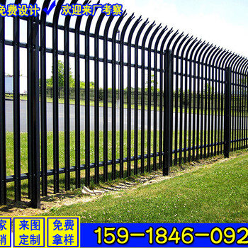学校围墙护栏货运园区铁艺护栏中山新建厂房围墙栏杆