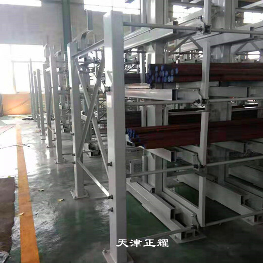 浙江温州圆钢材料架伸缩悬臂式结构分类摆放多种类型圆钢货架