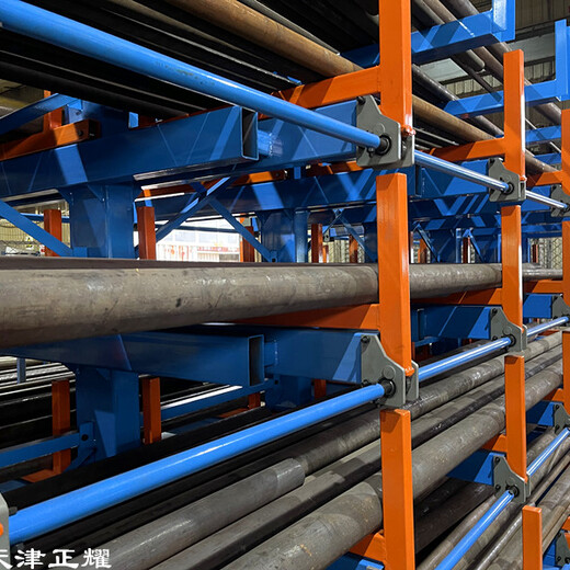 湖北宜昌钢材货架伸缩悬臂式多层分类摆放管棒槽角铁轴