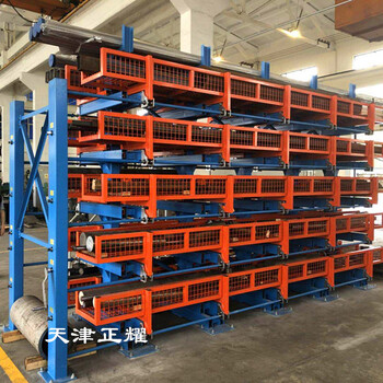 圓鋼倉庫擺放省空間整齊種類多的方式伸縮式懸臂貨架