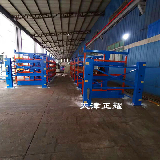 浙江舟山圆钢货架摆放种类多整齐立体存放省空间吊车存取