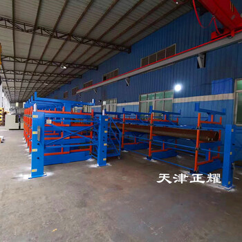 圓鋼倉庫擺放省空間整齊種類多的方式伸縮式懸臂貨架