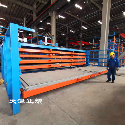 江西永新抽屉式板材货架手摇6米钢板存放架铝板重型货架