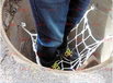 街道地下井安装窨井防坠网地下排水井防护防坠网