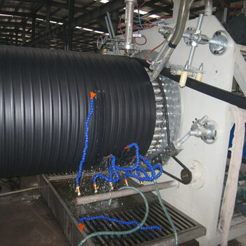 钢带增强螺旋管设备_PE钢带波纹管设备塑钢缠绕管生产线