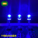 F4圆头LED发光二极管短脚透明蓝光460-465nm插件灯珠