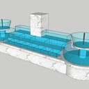 珠海市场超市水产海鲜池多层三层贝类池定制设计产地尺寸定做