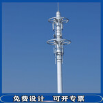 35米通信铁塔安装三柱塔
