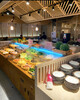 壽喜燒菜品保鮮柜自助火鍋噴霧展示柜和牛菜品擺臺