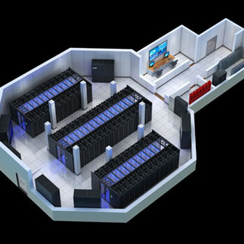 济宁数据中心机房效果图制作，监控室，会议室设计