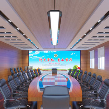 烟台室内外效果图制作，会议室，指挥中心全景效果图设计