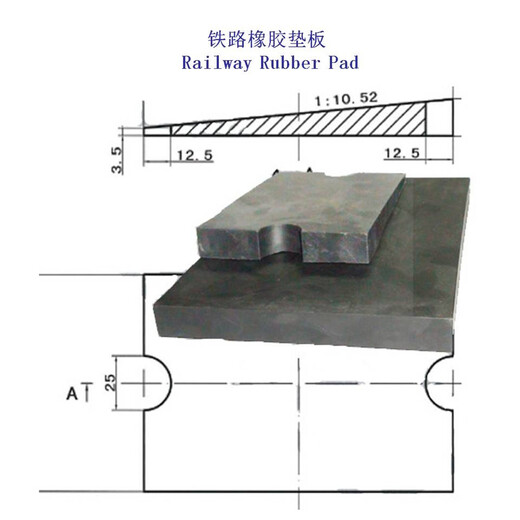 福建钢轨橡胶垫板、双层非线性减振垫板生产工厂