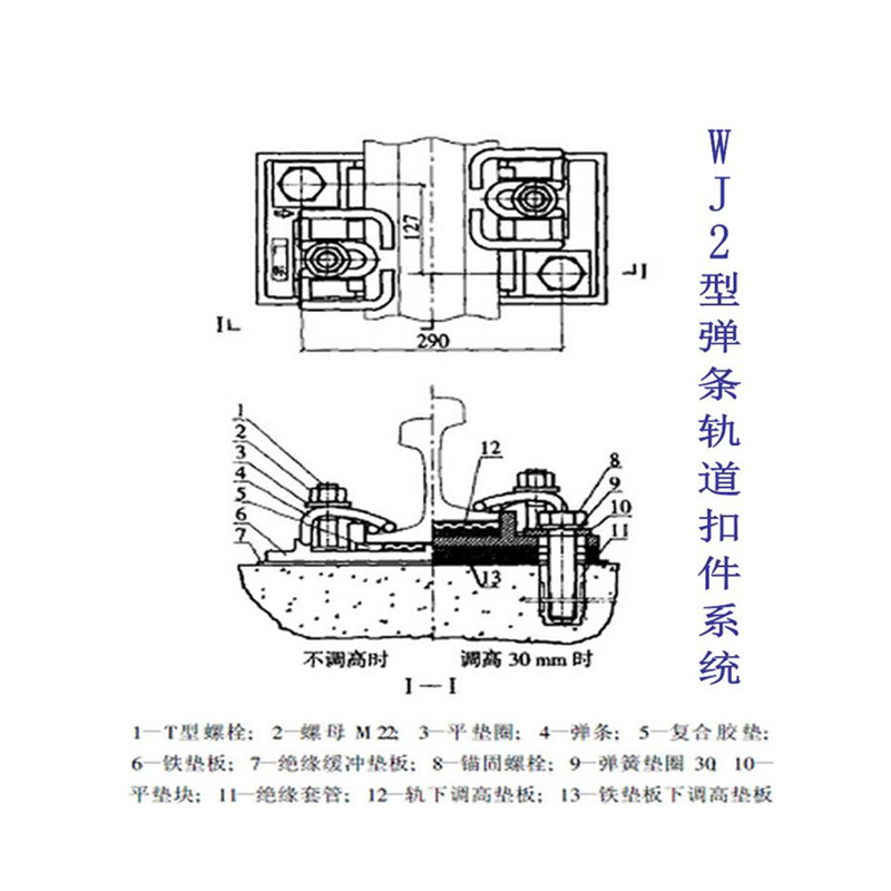 揭阳WJ-7B型钢轨扣件、钢轨扣件供应商