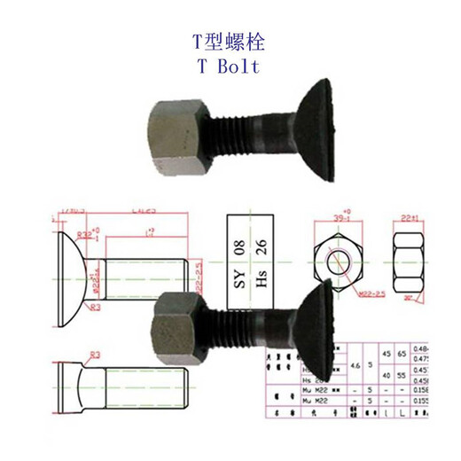 宁夏铁路T形螺栓、4.6级T型螺杆工厂