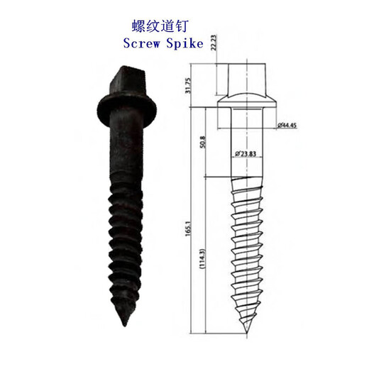 上海尖尾螺旋道钉、电镀锌木螺纹道钉供应商