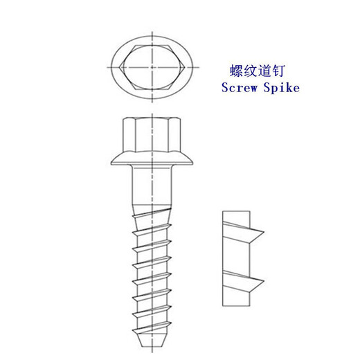 西藏尖尾螺旋道钉、低碳钢木螺纹道钉工厂
