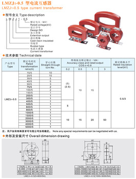 LMZJ1小型电度表用互感器25/