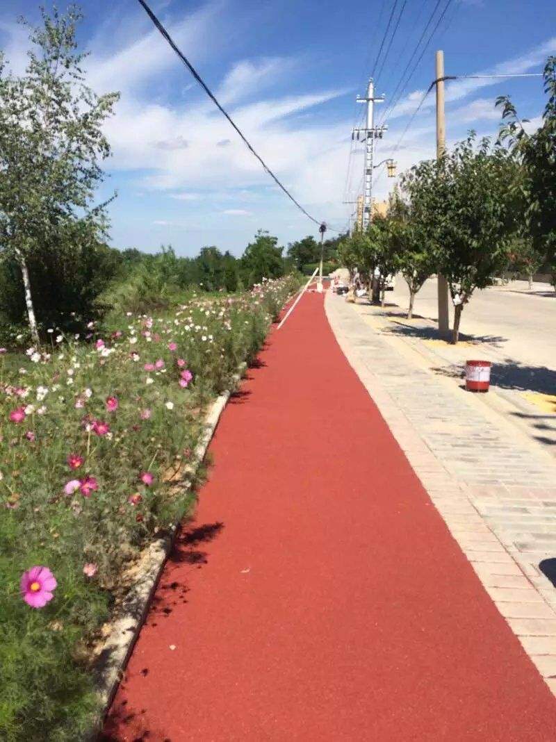 安徽宣城彩色防滑景观道路-施工