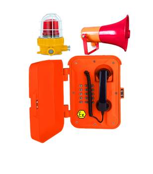 模拟壁挂型防水防潮电话机，抗噪音防腐电话，扩音广播电话
