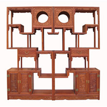 老挝大果紫檀书架交趾黄檀实木书柜匠心富含古典文化王义红木家具