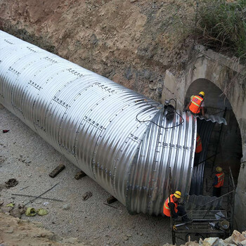 公路隧道钢波纹涵管拼装金属波纹管涵厂家