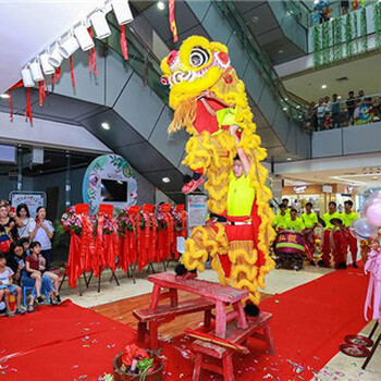 深圳南山沙河舞狮队、沙河开业舞狮表演、沙河醒狮表演流程