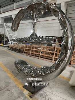 鄂州地產(chǎn)不銹鋼圓環(huán)造型雕塑抽象不銹鋼景觀雕塑小品各有千秋