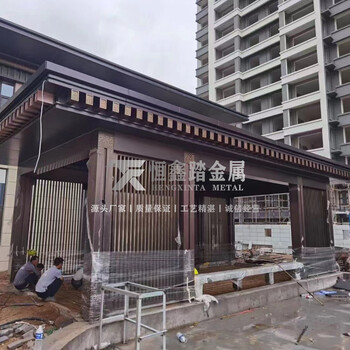 包头售楼部特色景观不锈钢装饰不锈钢连廊廊架装饰包板工程的妙处