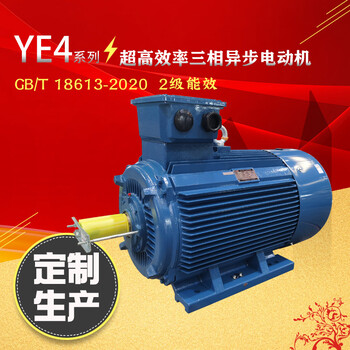 二級(jí)能效異步電動(dòng)機(jī)YE4-160L-2-18.5KW立式電機(jī)GB18613-2020