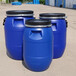 济南历城区区200L抱箍桶厂家400斤蓝色圆桶密封铁箍桶1吨家用水桶