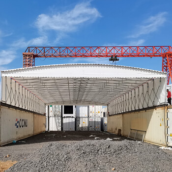 聊城悬空电动雨棚大型推拉雨棚推拉仓库帐篷