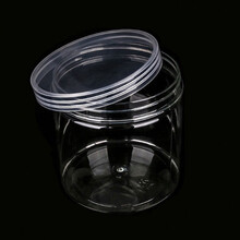 厂家现货透明食品罐圆形pet100120花茶干果包装塑料密封食品罐