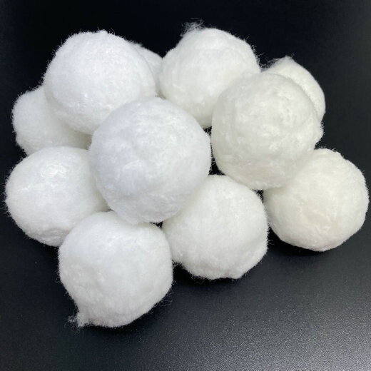 朔州纤维球滤料杂质过滤使用纤维球白色球形过滤材料