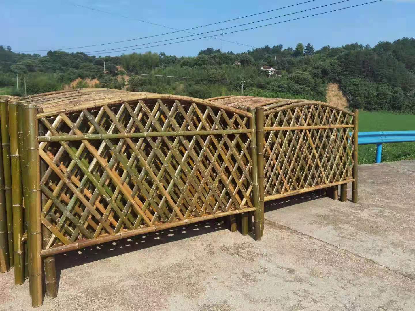 山东菏泽 竹篱笆铜陵郊区碳化竹护栏竹栅栏