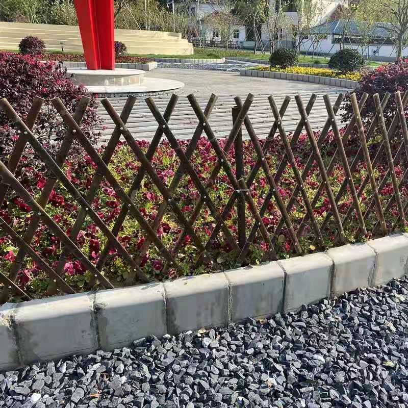高场街道 竹篱笆户外爬藤架装饰护栏菜园使用
