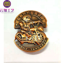 上海立体仿古胸章定制锌合金徽章制作