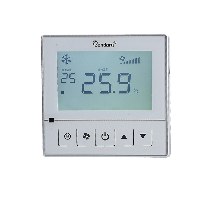 中央空调温控器变频温控器控制变频风机钢化玻璃面板FC221