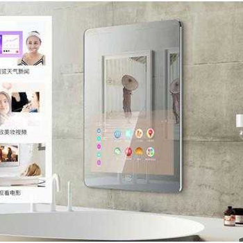 壁挂镜面广告机安卓广告机21.5寸触摸一体机智能魔镜智能卫浴镜子