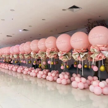 长株潭气球造型搭配湘潭气球链制作气球雨气球背景