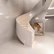 承接大型商场办公场所整体旋转楼梯钢木复试玻璃楼梯
