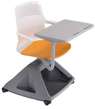 品牌培训学习椅ROVER办公会议转椅带储物空间移动课桌椅