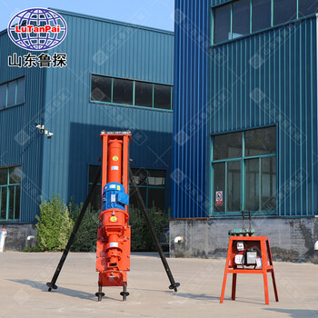 氣電聯(lián)動潛孔鉆機,沖擊式鉆孔機山東魯探KQZ-100D打樁機