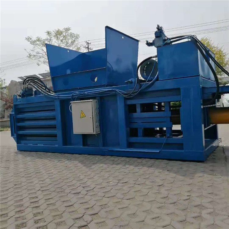 北京全自动200吨卧式液压打包机秸秆稻草打捆机