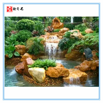 江西花園假山黃蠟石制作-魚池駁岸石黃蠟石-景區(qū)擺景石黃蠟石