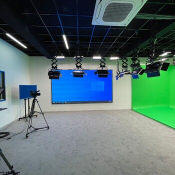 广播级中小型电视台虚拟演播室装修超清4K演播室灯光装修