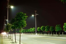 唐山新农村太阳能路灯效果实拍，唐山太阳能锂电池路灯图片2