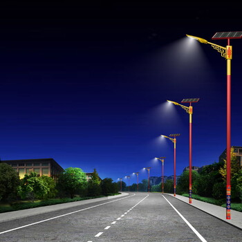 唐山新农村太阳能路灯效果实拍，唐山太阳能锂电池路灯